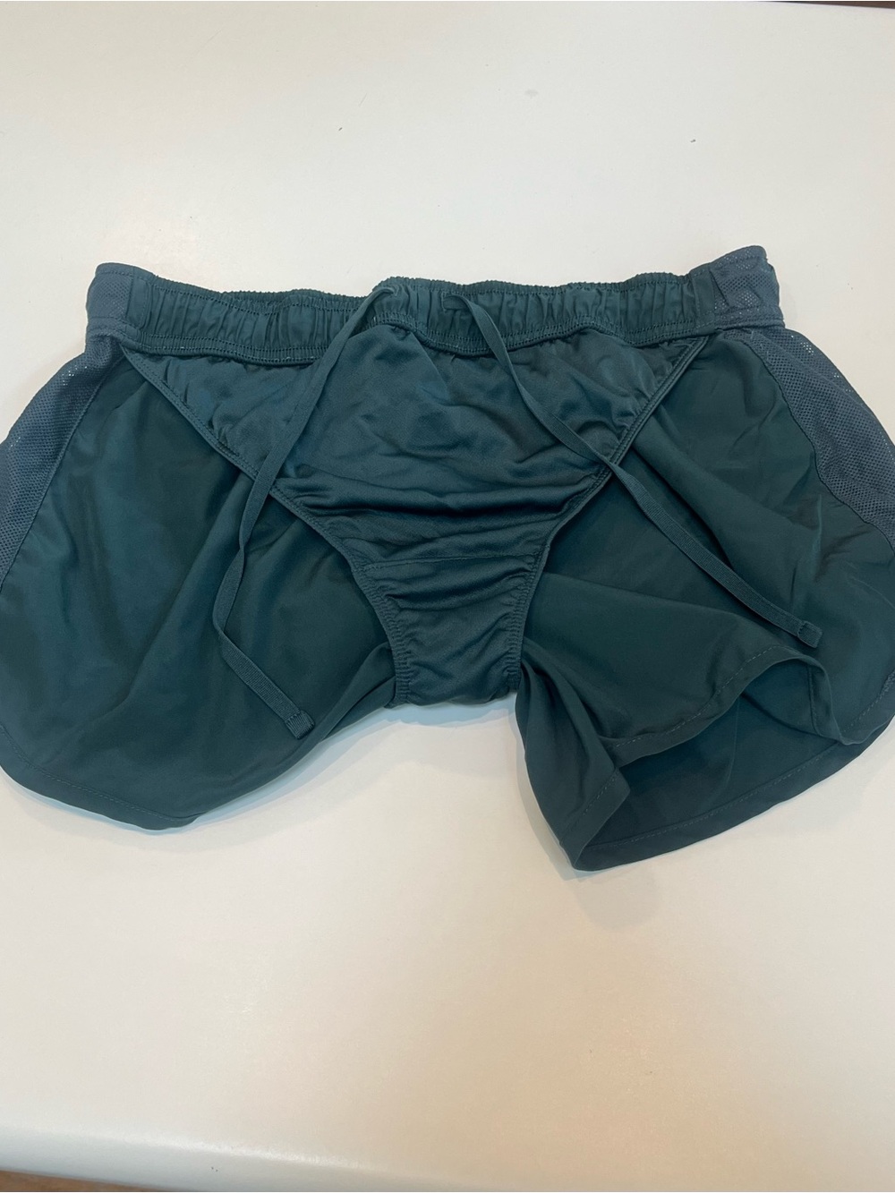 Nike Dri Fit Dark Green Running Shorts - Picture 5 of 6